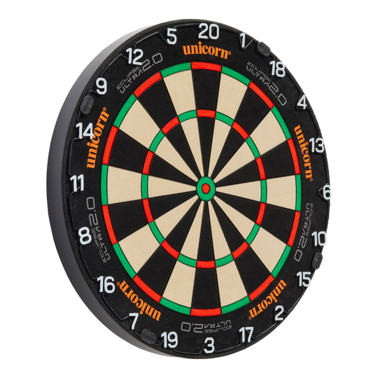 Bersaglio per freccette in acciaio Unicorn Eclipse Ultra 2.0 Das Produkt Unicorn Eclipse Ultra 2.0 Steeldartboard wird frontal gezeigt. Die Oberfläche ist ebenmäßig.
