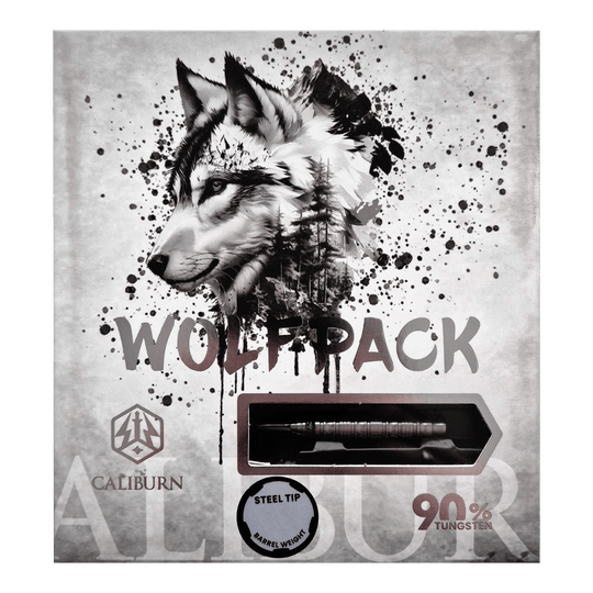 Freccette in acciaio Caliburn Wolfpack W5 - 22 g Abgebildet ist das Produkt Caliburn Wolfpack W5 Steeldarts - 22g. Es handelt sich um hochwertige Steeldarts für Präzisionswürfe.