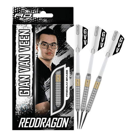 Red Dragon Gian Van Veen Steeldarts in ottone - 21 g