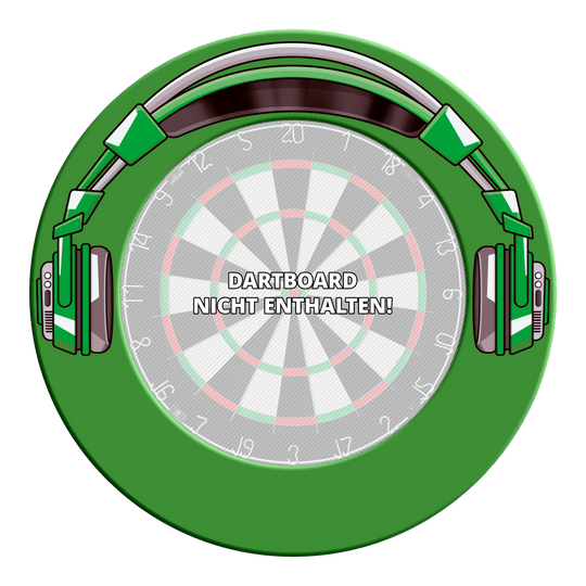 Surround per freccette stereo McDart Mehrere Dartboard-Surrounds sind zu einem Ring zusammengesteckt. Das Bild betont die Kreisform.