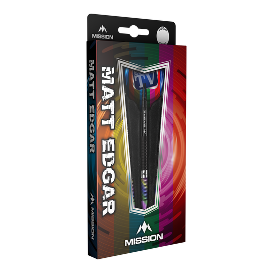 Missione Matt Edgar Steeldarts Die Abbildung zeigt die Mission Matt Edgar Steeldarts in ihrer Verpackung. Die Verpackung ist bunt gestaltet und zeigt den Namen des Produkts deutlich auf der Vorderseite.