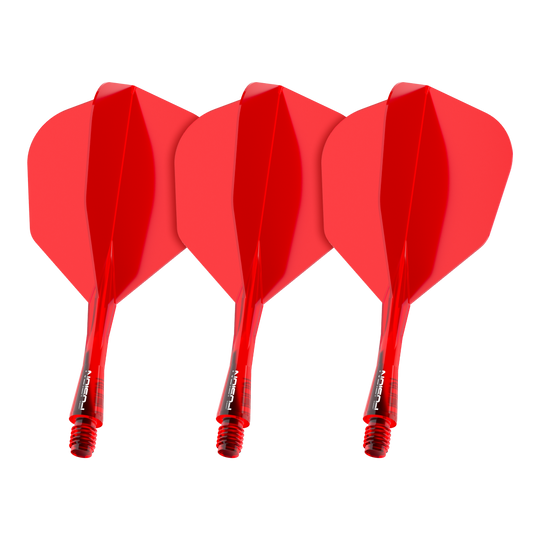 Sistema di alberi di volo a fusione Winmau n. 6 rosso Dieses Bild zeigt das Winmau Fusion Flight Shaft System No6 in Rot mit einer Länge von 22 mm. Es handelt sich um ein Set für Dartpfeile.