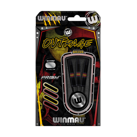 Winmau Outrage V1 Freccette in acciaio ottone rivestito di nero