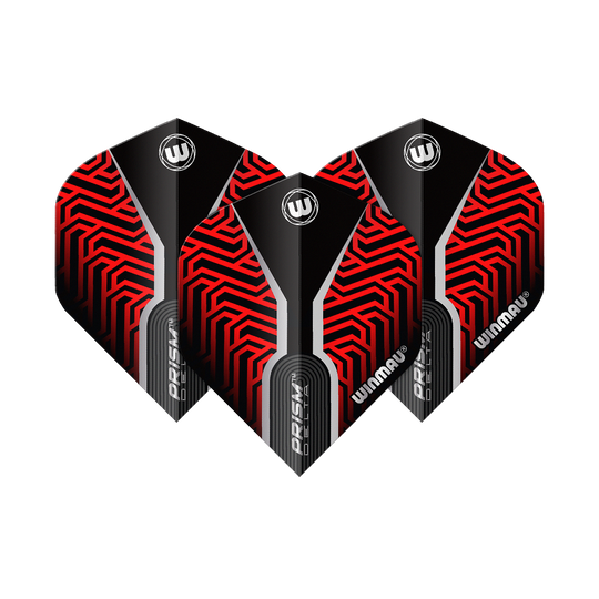 Winmau Prism Delta Kairos No2 Standard Flights Rot
