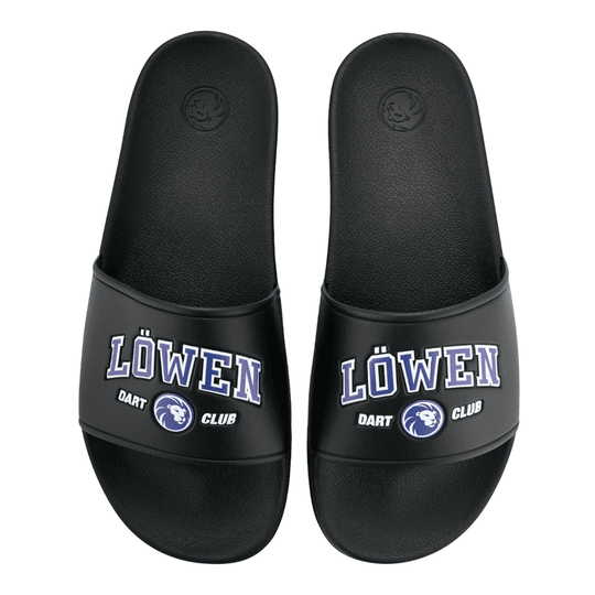 Collezione Löwen DARTIletten Abgebildet sind Löwen Kollektion DARTIletten Schuhe. Diese Schuhe sind Teil einer limitierten Kollektion für Dartfans.