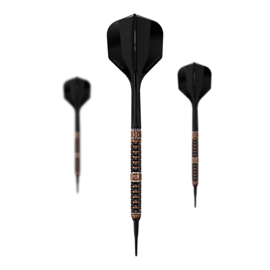 Freccette morbide Harrows Tungsten Trinity Harrows Wolfram Trinity Softdarts als Set abgebildet. Das Set bietet mehrere Softdarts für das Dartspiel.
