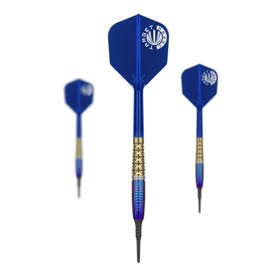 Target Japan Prime Series Zenith GEN2 Softdarts - 20g. Abgebildet ist das komplette Set dieser Softdarts.