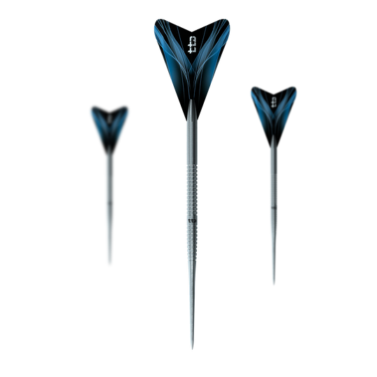 Caliburn TTD Complete Titanium T1 Silver Steeldarts - 5 g Das Foto zeigt ein Set der Caliburn TTD Complete Titanium T1 Silver Steeldarts - 5g. Es sind hochwertige Steeldarts aus Titan für das Dartspiel.