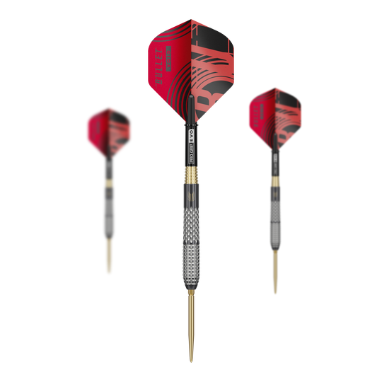 Freccette in acciaio Target Stephen Bunting GEN5 Void Swiss Point Das Bild zeigt die Target Stephen Bunting GEN5 Void Swiss Point Steeldarts. Sie sind speziell für Dartspieler entwickelt und haben ein modernes Design.