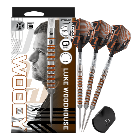 Freccette in acciaio Quick Point Luke Woodhouse Series 3 di Harrow Gezeigt werden die Harrows Luke Woodhouse Series 3 Quick Point Steeldarts. Sie bieten eine hochwertige Verarbeitung und ein modernes Design.