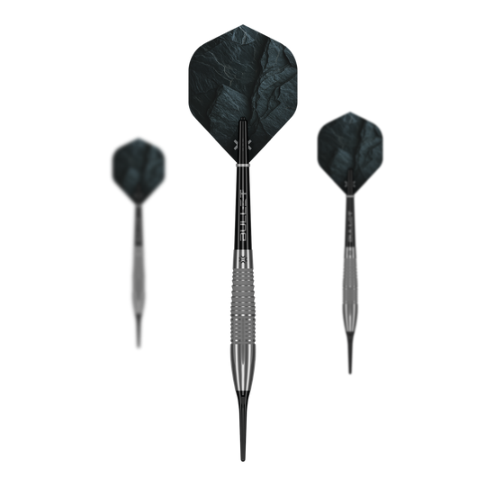 Hier sind die Bullet Monolith 20g Soft Darts zu sehen. Die Softdarts eigenen sich für elektronische Dartboards.
