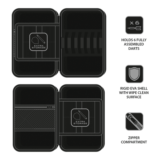 Custodia per freccette Ryan Searle Player Pro6 di Harrow Harrows Ryan Searle Player Pro6 Dartcase ist ein professionelles Dartcase für Spieler. Es bietet Platz für mehrere Darts und Zubehör.