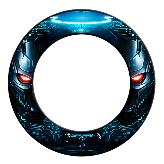 Bordo del bersaglio per freccette robot McDart Dieses Bild stellt das McDart Roboter Dartboard Surround dar. Die Dartboard-Umrandung ist speziell für den Schutz der Wand gedacht.