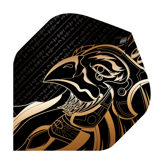 Missione Solo Horus No2 Voli Standard Das Bild zeigt das Produkt "Mission Solo Horus No2 Standard Flights" mit einem gold-schwarzen Design. Darauf ist ein stilisierter Horus-Kopf im ägyptischen Stil abgebildet.
