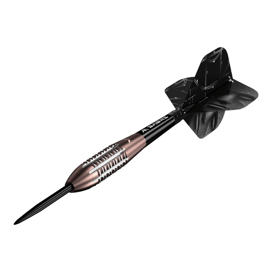 Mission Arkitekt Bronzo Silice PVD Steeldarts - 23,5 g Das Foto präsentiert die Mission Arkitekt Bronze Silika PVD Steeldarts, Gewicht 23,5g. Das Produktdesign hebt die bronzefarbene Beschichtung hervor.