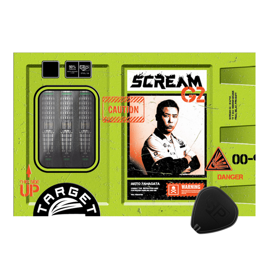 Target Japan Prime Series Akito Yamagata Scream GEN2 Swiss Point Steeldarts - 23 g Abgebildet sind die Target Japan Prime Series Akito Yamagata Scream GEN2 Swiss Point Steeldarts - 23g. Sie eignen sich besonders gut für professionelle und ambitionierte Dartspieler.