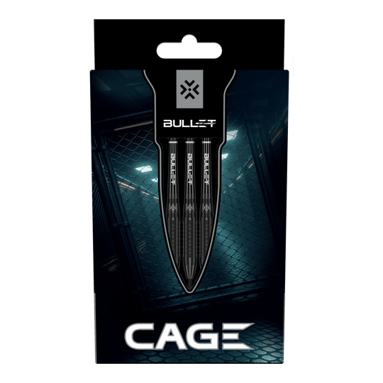 Bullet Cage freccette in acciaio Das Bild zeigt die Bullet Cage Steeldarts. Dies ist ein Steeldart-Produkt, das zum Dartspielen verwendet wird.