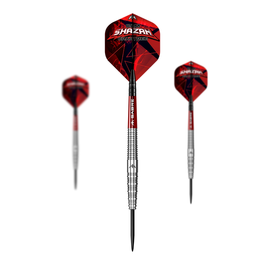 Freccette Mission Cam Crabtree in acciaio naturale Das Foto zeigt das Set Mission Cam Crabtree Natural Steeldarts. Es handelt sich um hochwertige Steeldarts für den Dartsport.