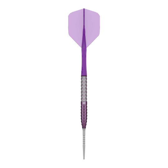 freccette in acciaio Caliburn Awakening ET Abgebildet sind die Caliburn Awakening E.T. Steeldarts aus einer anderen Perspektive. Die Besonderheiten des Steeldarts sind sichtbar.
