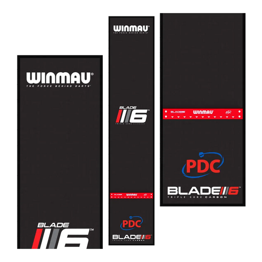 Tappetino per freccette morbido Winmau Pro Zone Precision Blade 6 Winmau Pro Zone Precision Blade 6 Soft Dartmatte ist auf dem Bild zu sehen. Es handelt sich um eine hochwertige Dartmatte für professionelles Training.
