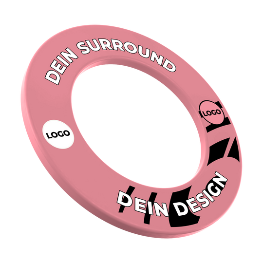 Hier ist ein weiteres Dartboard Surround in Pink zu sehen. Der Dateiname lautet 'MSF-Pink_Dartboard_Surround_Wunschdruck_Pink_1'.