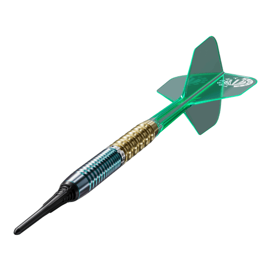 Freccette morbide Target Japan Prime Series Zenith GEN 2.5 - 20 g Das Bild zeigt die Target Japan Prime Series Zenith GEN 2.5 Softdarts mit einem Gewicht von 20g. Die Darts sind für das Softdartspiel geeignet und haben ein modernes Design.