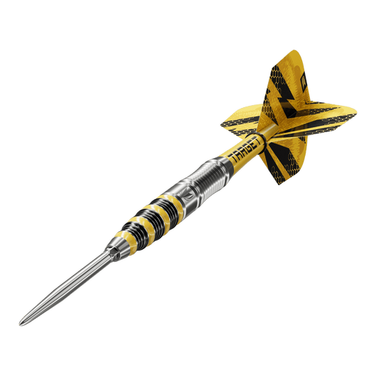 Freccette in acciaio Target Buzz 03 Swiss Points Das Produkt ist Target Buzz 03 Swiss Points Steeldarts. Die Darts sind speziell zum Steeldart-Spielen entwickelt.