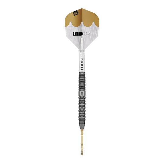 Freccette in acciaio Target Redux 01 Swiss Point Dieses Bild zeigt die Target Redux 01 Swiss Point Steeldarts. Sie sind ideal für präzise Dartwürfe geeignet.