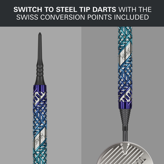 Freccette morbide Target Luke Littler Edge - 19 g Zu sehen sind die Target Luke Littler Edge Softdarts - 19g. Der Fokus liegt auf dem Design des Dartpfeils.