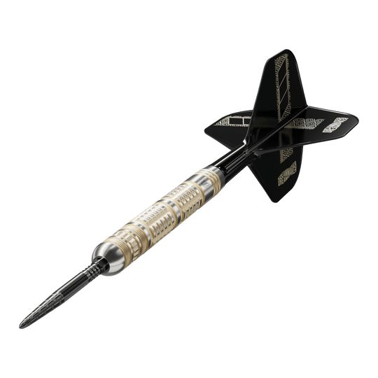 Freccette Target Dimitri Van Den Bergh 95K Swiss Point Steel Das Bild zeigt die Target Dimitri Van Den Bergh 95K Swiss Point Steeldarts. Hier sieht man Form und Details der Steeldarts.