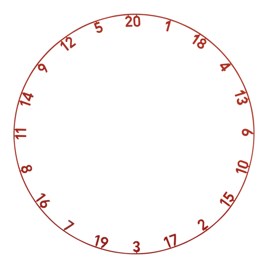 Bersaglio per freccette in acciaio Precise 180 Endorphine con anello numerato - Rosso sbiadito Abgebildet ist das Precise 180 Endorphine Steeldartboard mit Nummernring in Faded Red. Das Dartboard bietet ein modernes Design für den Präzisionssport.
