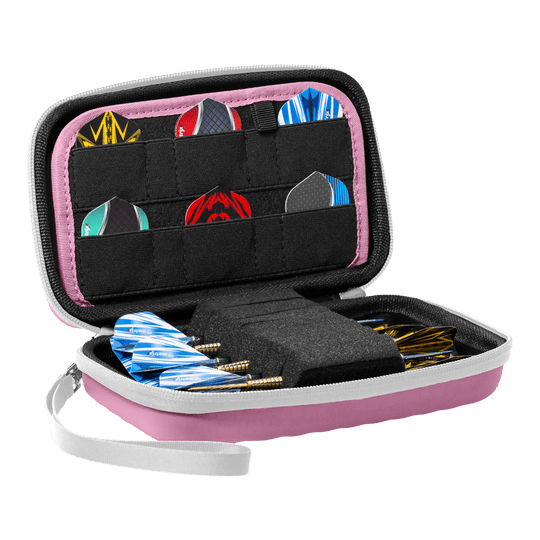 Custodia per freccette Bulls Orbis XL - Rosa Dieses Bild präsentiert das Bulls Orbis XL Dartcase - Pink. Die Darttasche zeichnet sich durch ihr modernes Design aus.