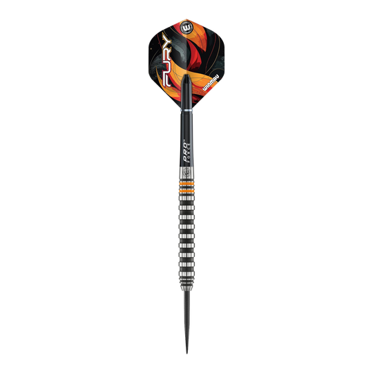 Freccette in acciaio Winmau Fury - 22 g Hier sieht man die Winmau Fury Steeldarts - 22g. Die Darts bieten ein ausgewogenes Wurfgefühl für Dartspieler.