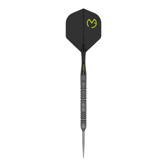 Zu sehen sind die Winmau MvG Signature Edition Switch Points Steeldarts. Diese Darts bieten eine ausgezeichnete Qualität für ambitionierte Spieler.