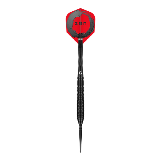 Freccette in acciaio Shot ZEN Torpedo Turbo Point - 23 g Auf diesem Bild sind die Shot ZEN Torpedo Turbo Point Steeldarts - 23g zu sehen. Die Steeldarts werden präsentiert.
