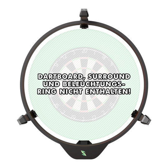 Sistema di punteggio automatico elettronico Scolia Home 2 2026 Das Bild zeigt das Produkt "Scolia Home 2 Electronic Score System", das an einem Dartboard angebracht ist. Auf dem Bild steht geschrieben, dass Dartboard, Surround und Beleuchtungsring nicht enthalten sind.