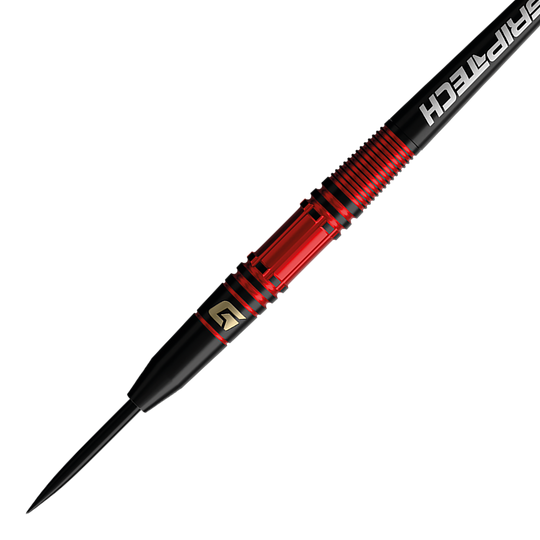 Freccette in acciaio al tungsteno rosso GOAT Athlete Dies ist ein Foto der GOAT Athlete Red Tungsten Steeldarts. Die Steeldarts bestehen aus robustem Tungsten.