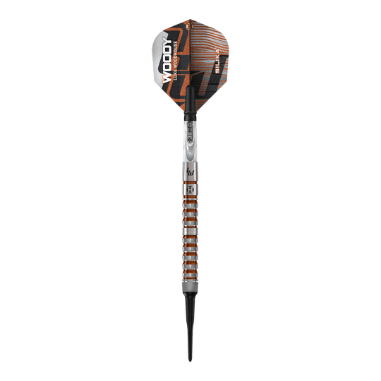 Freccette morbide Luke Woodhouse Series 3 di Harrow - 18 g Das Bild zeigt die Harrows Luke Woodhouse Series 3 Softdarts - 18g. Hier werden die 18g Softdarts aus der Serie präsentiert.