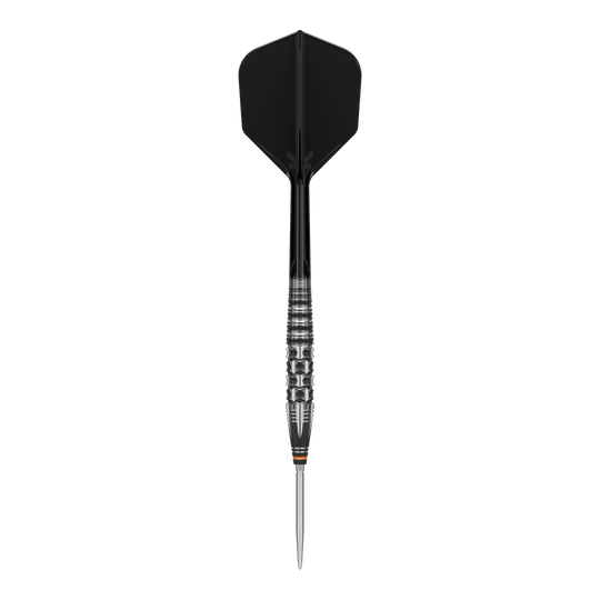 Target Japan Black Marque Dancing Duck GEN 4 freccette in acciaio Das Bild zeigt einen Target Japan Black Marque Dancing Duck GEN 4 Steeldart. Der Dartpfeil hat ein elegantes, schwarzes Design mit einer metallischen, strukturierten Griffzone.