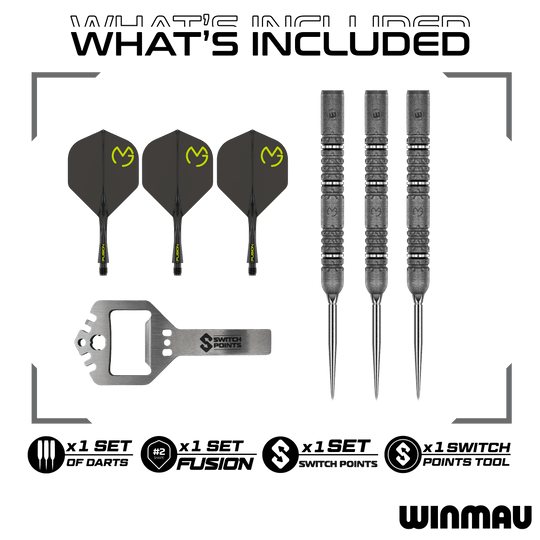 Winmau Michael van Gerwen Signature Edition Punti di cambio Steeldarts Das Produkt ist die Winmau MvG Signature Edition Switch Points Steeldarts. Diese Steeldarts sind für Präzision und Qualität bekannt.