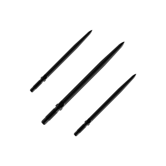 Punte per freccette Bulls NL Convertible Point - Micro Grip - Nere Abgebildet ist ein Set von Dartspitzen mit MicroGrip und schwarzer Farbe. Der Dateiname lautet BU57704_BullsNL_Convertible_Points_MicroGrip_Schwarz_32mm_1Set.