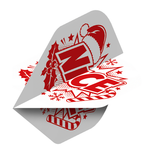 Voli standard McDart Naughty Or Nice No2 Gezeigt wird das Produkt McDart Naughty Or Nice No2 Standard Flights. Es sind Standard-Dartflights in einem Set.