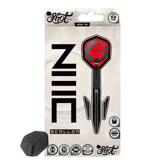 Freccette in acciaio Shot ZEN Scallop Turbo Point - 23 g Freccette in acciaio Shot ZEN Scallop Turbo Point - 23 g