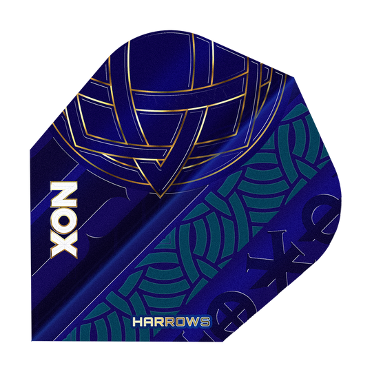 Gezeigt werden die Harrows Nox No6 Flights. Diese Flights sind für Dartspieler gedacht.