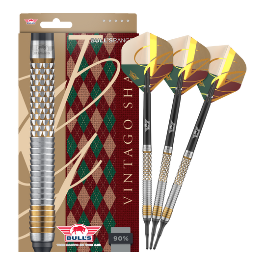 Freccette morbide Bulls NL Vintage Shark - 18 g Dies ist ein Bild von Bulls NL Vintago Shark Softdarts - 18g. Zu sehen sind hochwertige Softdarts für den Dartsport.