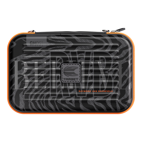 Custodia per freccette Takoma XL Ghost Series Raymond Van Barneveld Zu sehen ist das Takoma XL Ghost Series Raymond Van Barneveld Dartcase. Die Tasche bietet Schutz und Stil für Dartspieler.