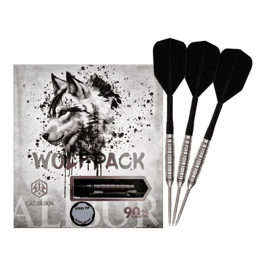 Freccette in acciaio Caliburn Wolfpack W5 - 22 g Dieses Bild zeigt die Caliburn Wolfpack W5 Steeldarts - 22g. Die Steeldarts sind für das klassische Dartspiel geeignet.