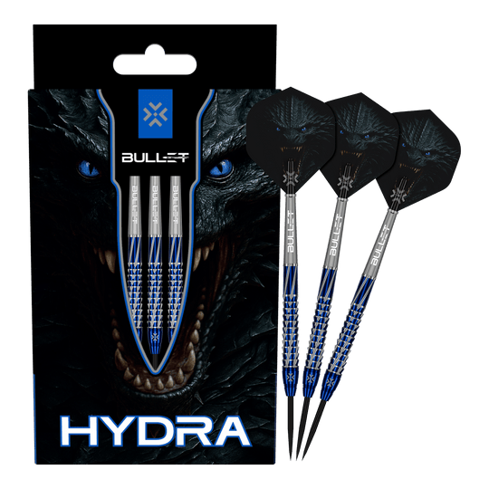 Freccette in acciaio Bullet Hydra Diese Abbildung präsentiert die Bullet Hydra Steeldarts. Das Produkt ist für ambitionierte Dartspieler geeignet.