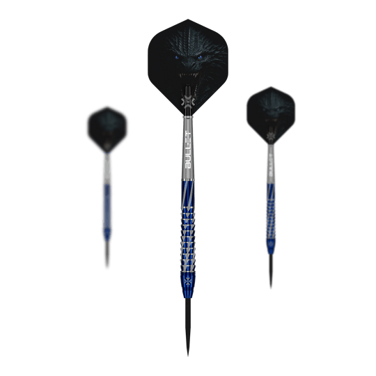 Freccette in acciaio Bullet Hydra Das Bild zeigt die Bullet Hydra Steeldarts. Ein Set präziser Steeldarts für den Dartsport.