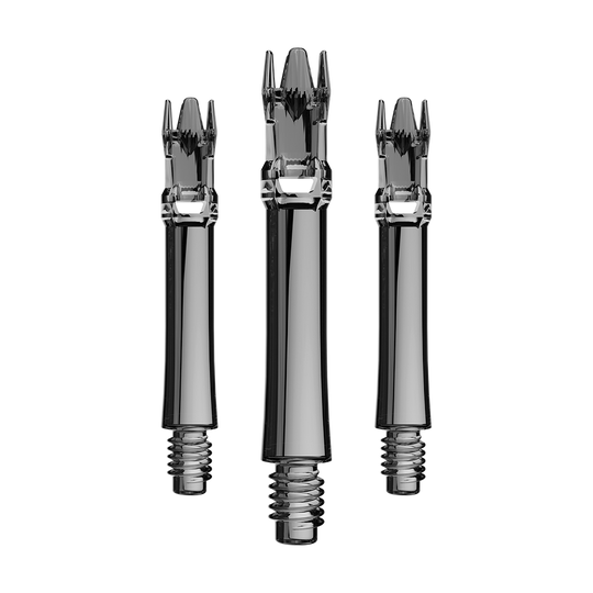 Alberi di ricambio L-Style L-System - Nero trasparente Ein Set Ersatzshafts in schwarzem transparentem Design. Die Shafts sind bündig arrangiert.